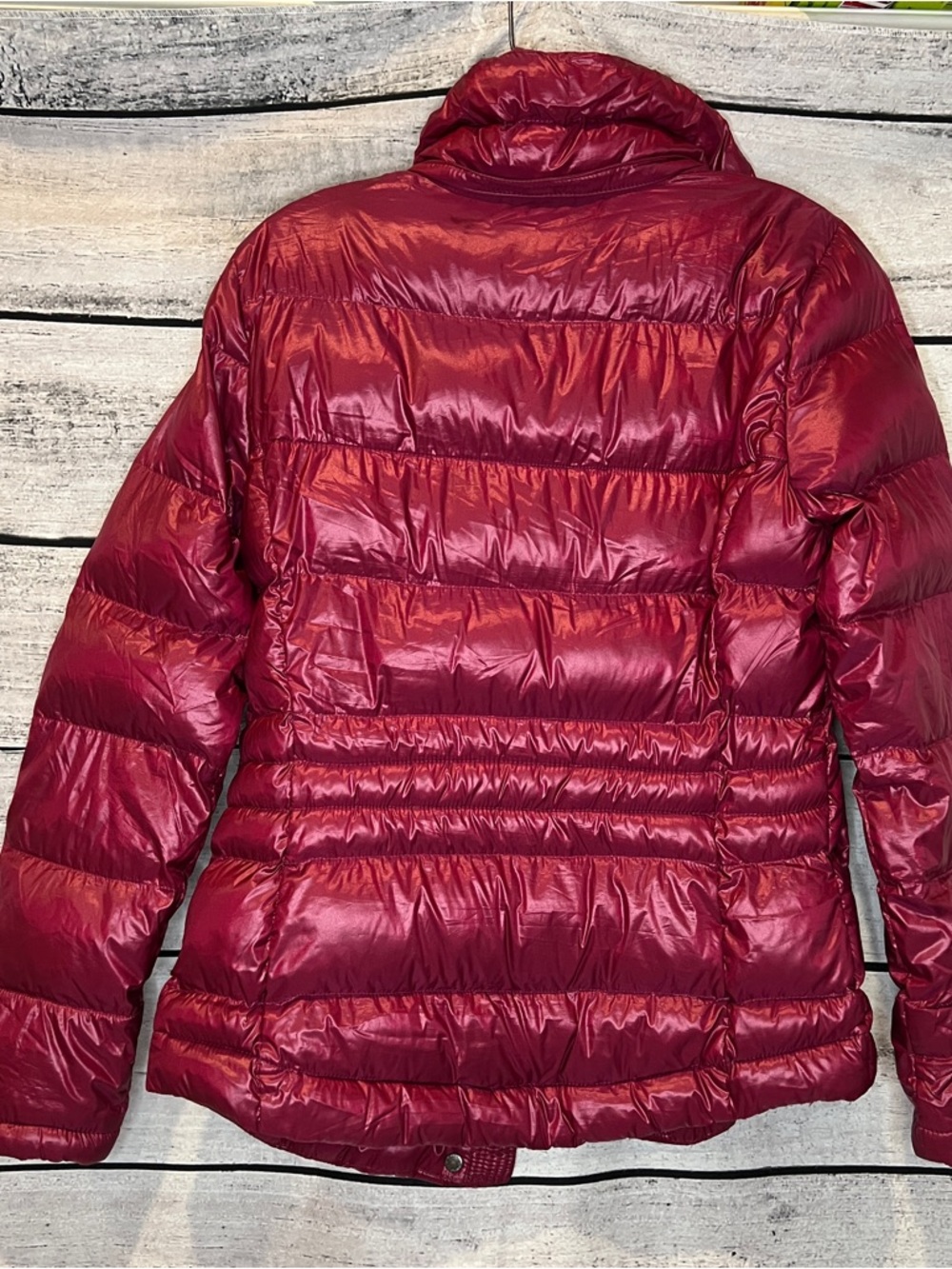 Calvin Klein Raspberry Pink Burgandy Packable Down Quilted Puffer Jacket Coat - Picture 10 of 12